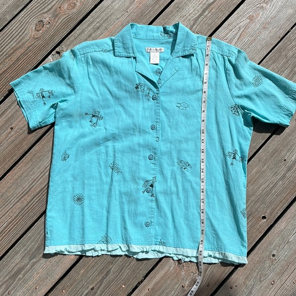CA Sport vintage linen blend top S-M - Picture 9 of 10